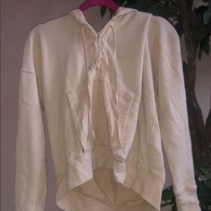 Yellow/Cream Tied Sweatshirt